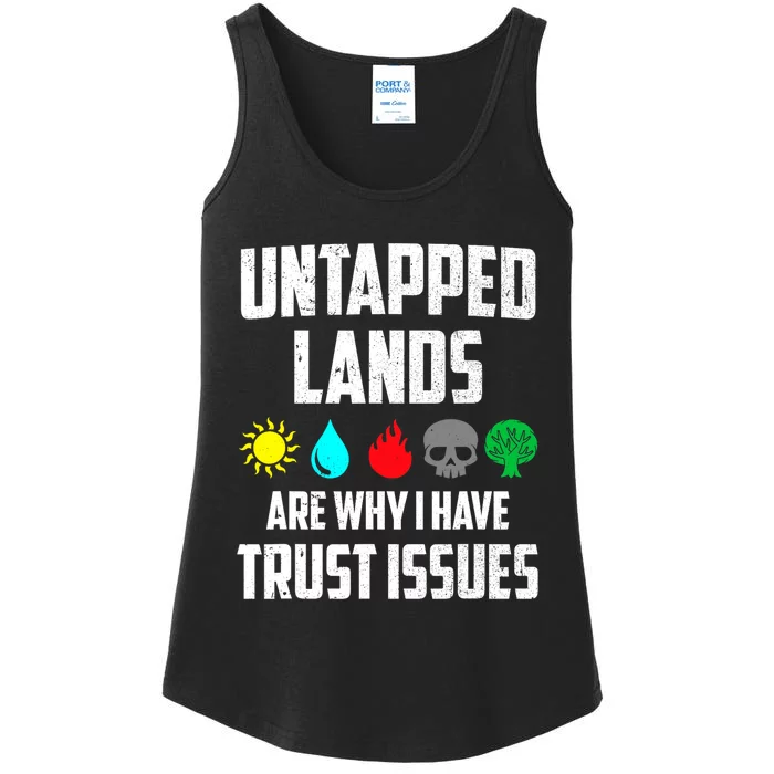 Untapped Lands Trust Issues Magic Funny Geek TCG Ladies Essential Tank