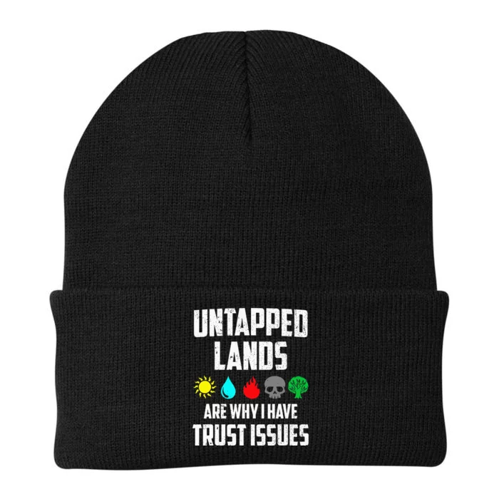 Untapped Lands Trust Issues Magic Funny Geek Tcg Knit Cap Winter Beanie