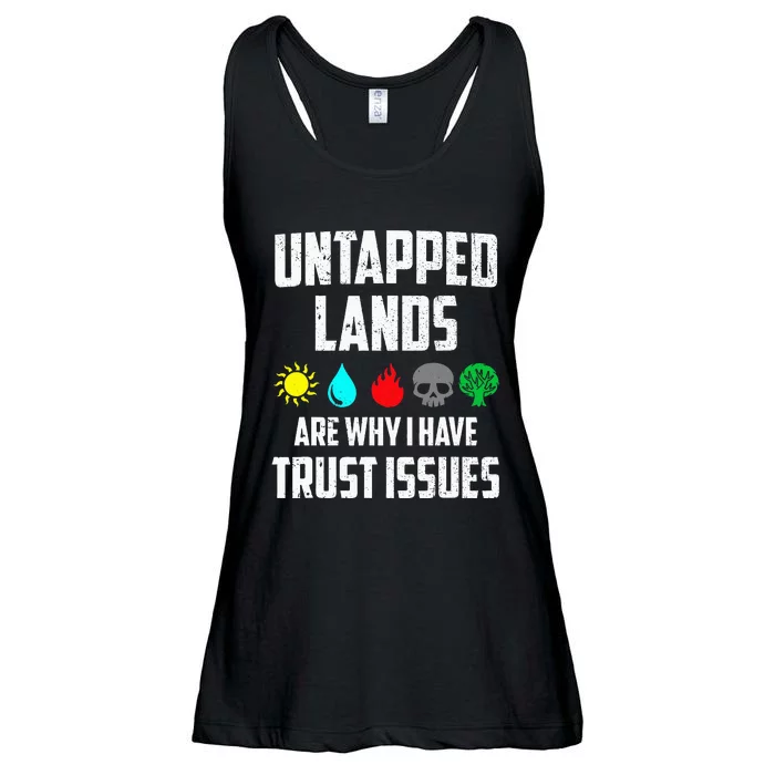 Untapped Lands Trust Issues Magic Funny Geek Tcg Ladies Essential Flowy Tank