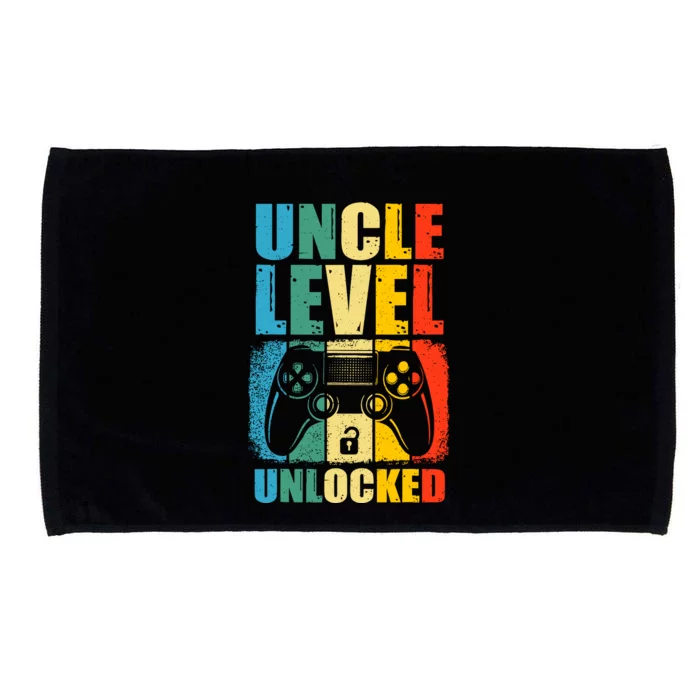 Uncle Level Unlocked Leveled Up To Uncle Promoted To Gamer Microfiber Hand Towel