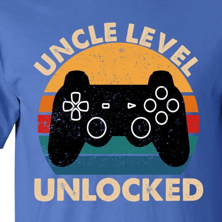 Uncle Level Unlocked Leveled Up To Uncle Retro Video Gamer Gift Tall T-Shirt