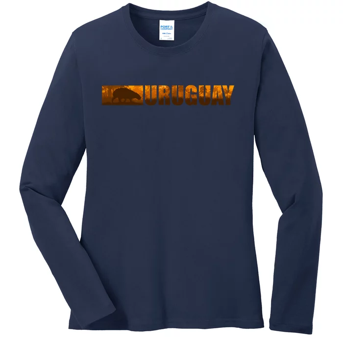 Uruguay Logo Ladies Long Sleeve Shirt