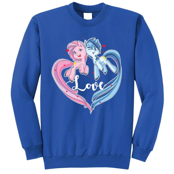 Unicorn Love Valentine's Day Gift Tall Sweatshirt