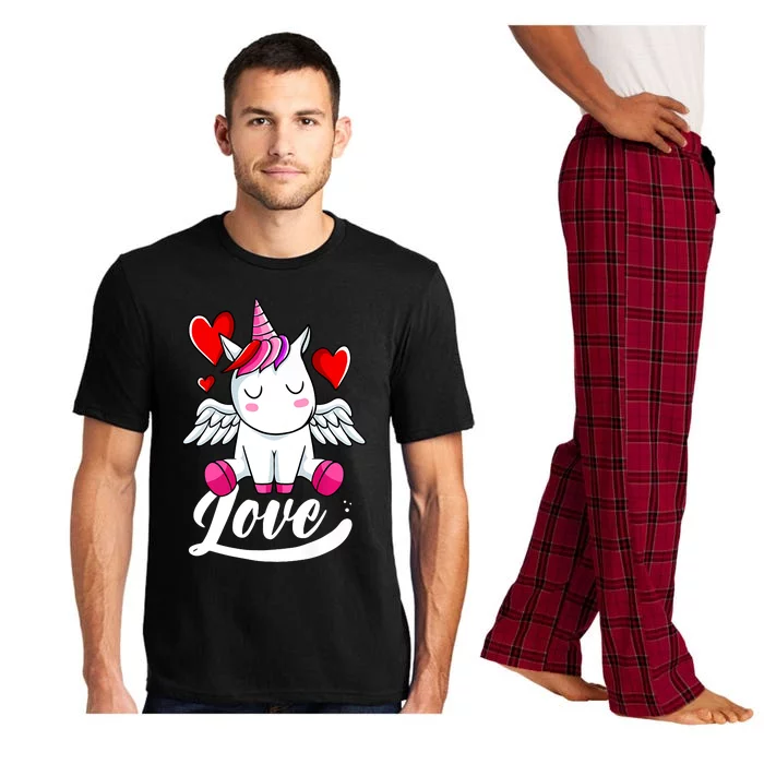 Unicorn Love Valentines Day Cute Magical Rainbow Pajama Set