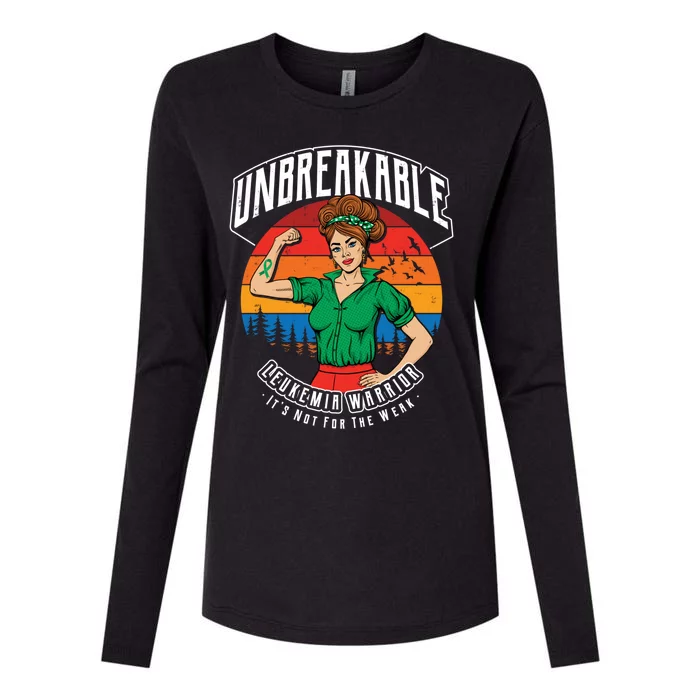 Unbreakable Leukemia Warrior Sunset Gift Womens Cotton Relaxed Long Sleeve T-Shirt