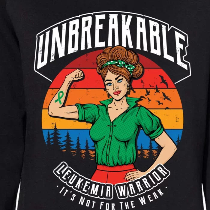 Unbreakable Leukemia Warrior Sunset Gift Womens California Wash Sweatshirt