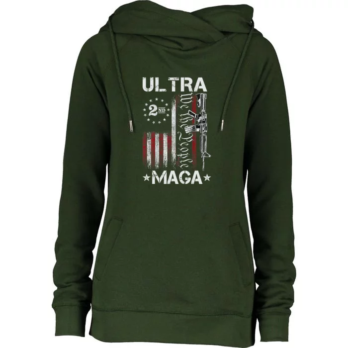 Ultra Maga 1776 2022 The Great Maga King Trump 2024 Womens Funnel Neck Pullover Hood