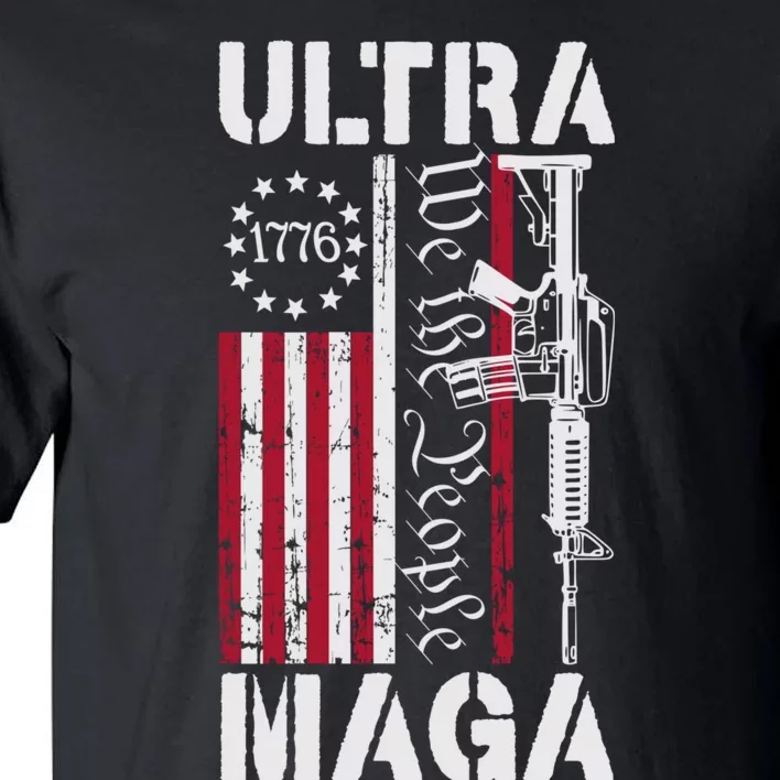 Ultra Maga 2024 American Flag Anti Joe Biden Ultra Maga Tall T-Shirt