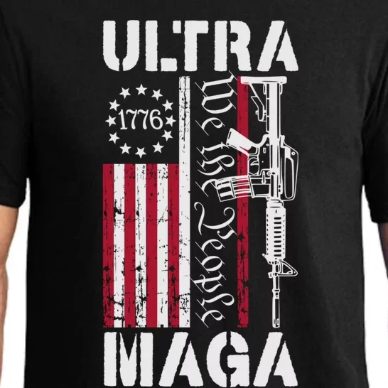 Ultra Maga 2024 American Flag Anti Joe Biden Ultra Maga Pajama Set