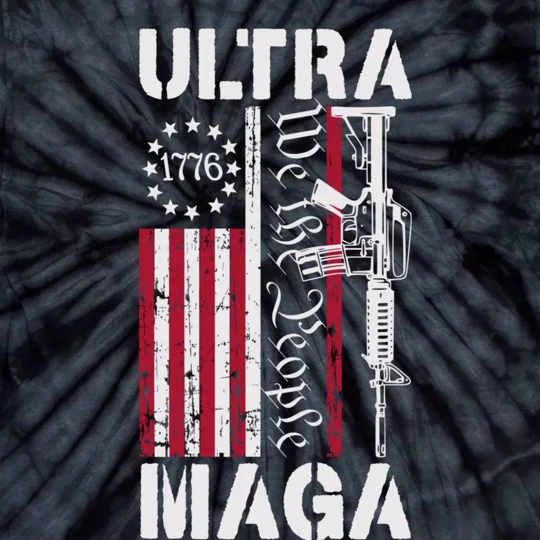 Ultra Maga 2024 American Flag Anti Joe Biden Ultra Maga Tie-Dye T-Shirt