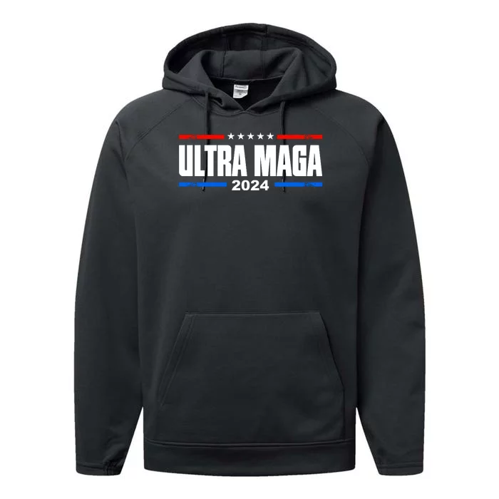 Ultra Maga 2024 Felon Conviction Performance Fleece Hoodie