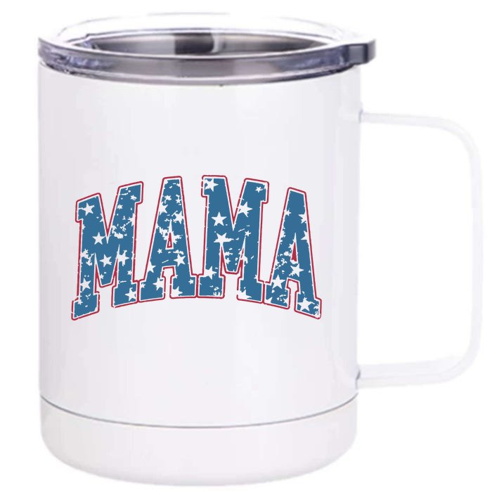 Usa Mama  4th Of July America Front & Back 12oz Stainless Steel Tumbler Cup