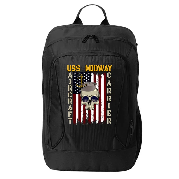 Uss Midway Aircraft Carrier Veterans Day Dad Son Grandpa Gift City Backpack