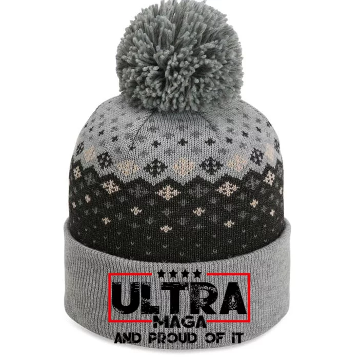 Ultra MAGA And Proud Of It Anti Biden The Baniff Cuffed Pom Beanie