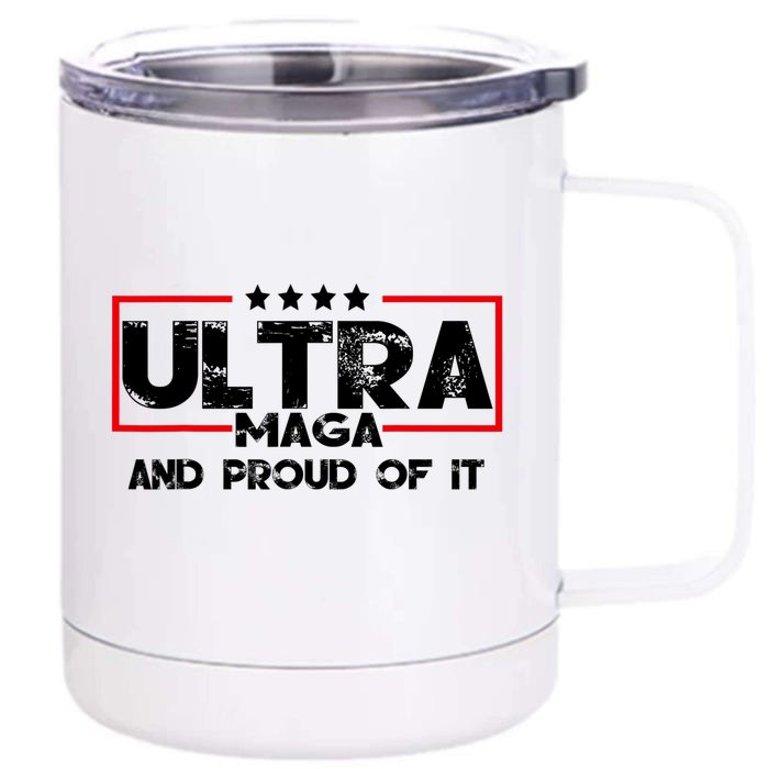 Ultra MAGA And Proud Of It Anti Biden Front & Back 12oz Stainless Steel Tumbler Cup