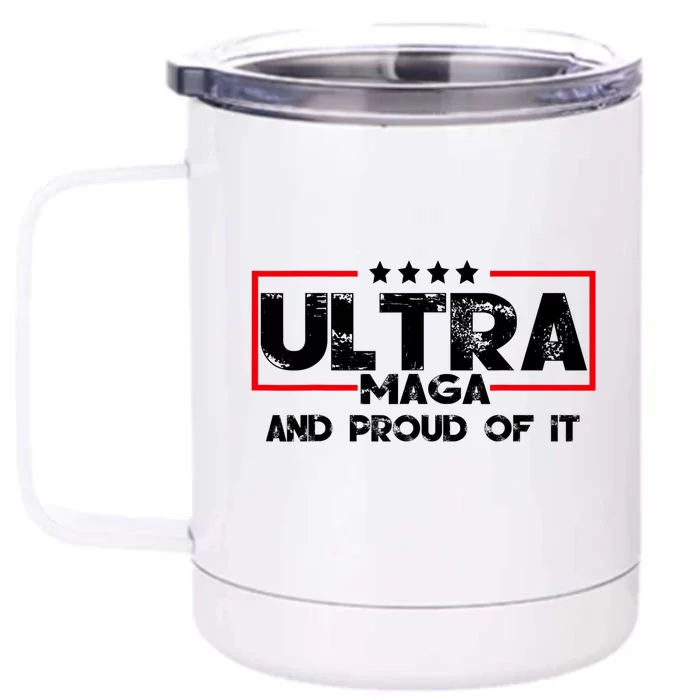 Ultra MAGA And Proud Of It Anti Biden Front & Back 12oz Stainless Steel Tumbler Cup