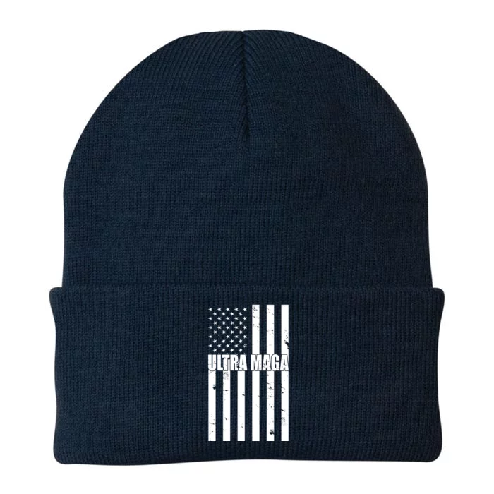 Ultra Maga American Flag Knit Cap Winter Beanie