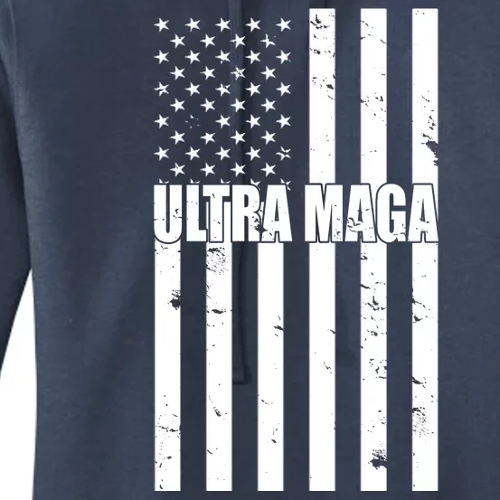 Ultra Maga American Flag Women's Pullover Hoodie