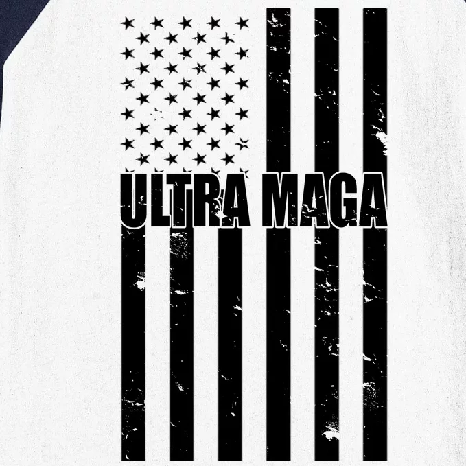 Ultra Maga American Flag Baseball Sleeve Shirt