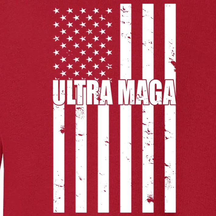 Ultra Maga American Flag Toddler Sweatshirt