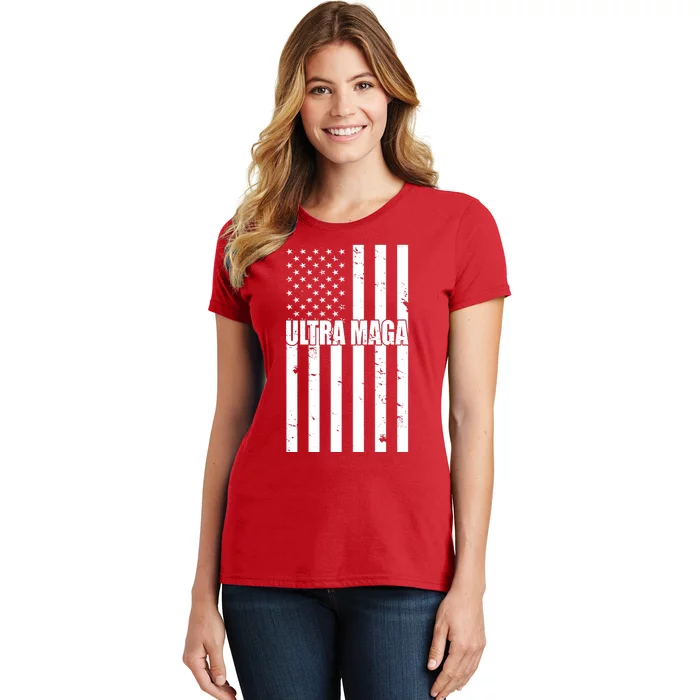 Ultra Maga American Flag Women's T-Shirt