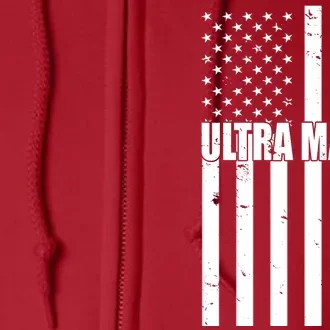 Ultra Maga American Flag Full Zip Hoodie