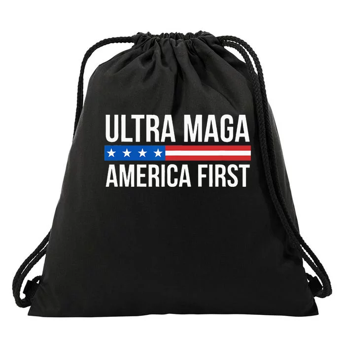 Ultra Maga America First Drawstring Bag