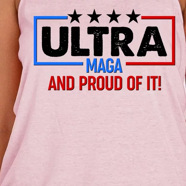 Ultra Maga And Proud Of It Women's Knotted Racerback Tank