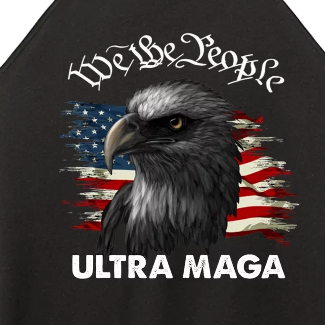 Ultra MAGA American Flag We The People Eagle Women’s Perfect Tri Rocker Tank