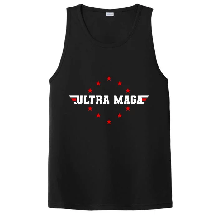 Ultra MAGA Anti Biden Parody Trump 2024 Performance Tank