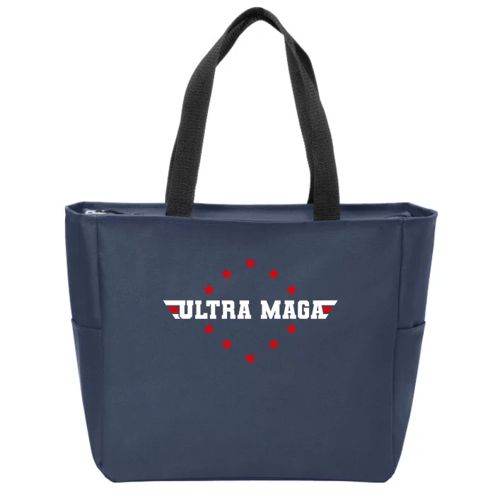 Ultra MAGA Anti Biden Parody Trump 2024 Zip Tote Bag