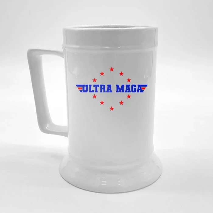 Ultra MAGA Anti Biden Parody Trump 2024 Front & Back Beer Stein