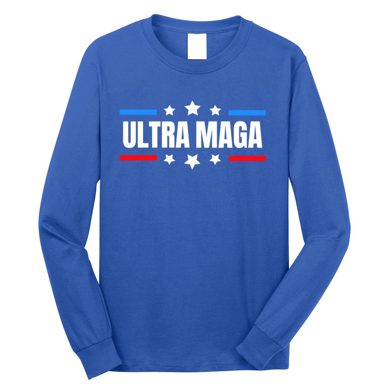 Ultra Maga American Flag Long Sleeve Shirt