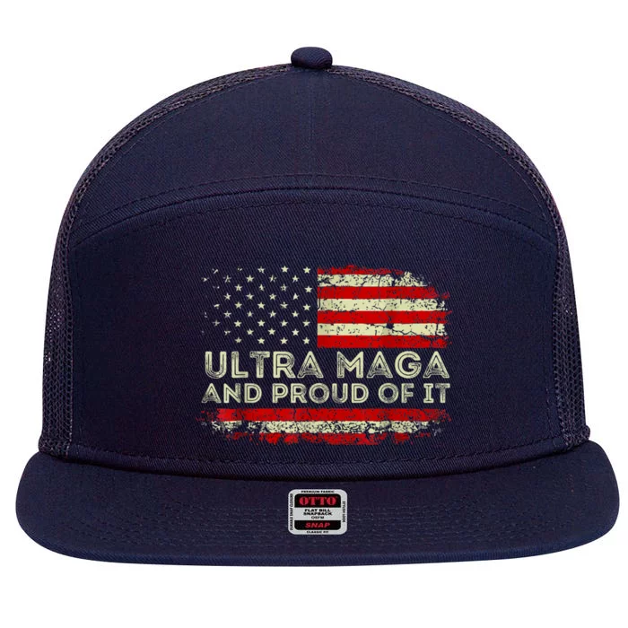 Ultra Mega And Proud Of It 7 Panel Mesh Trucker Snapback Hat