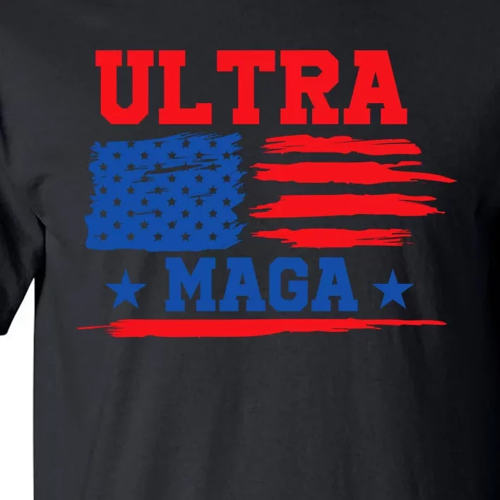 Ultra Maga American Flag Graphic Tall T-Shirt