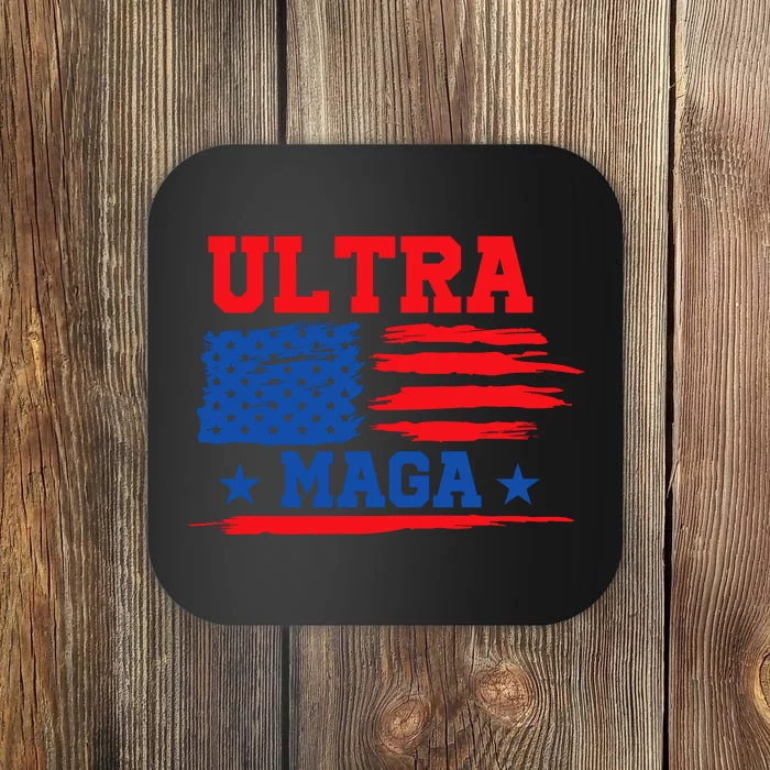 Ultra Maga American Flag Graphic Coaster