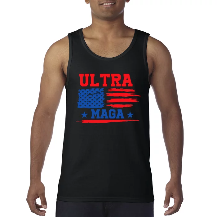 Ultra Maga American Flag Graphic Tank Top