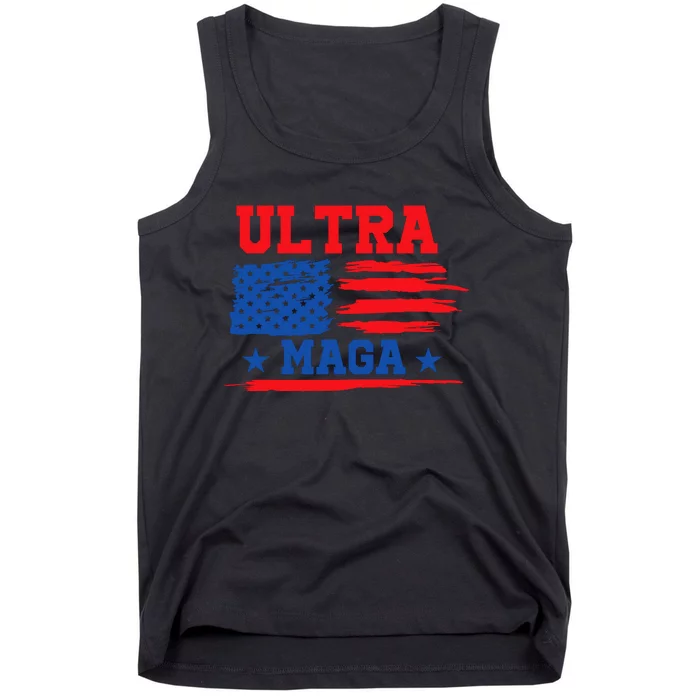 Ultra Maga American Flag Graphic Tank Top