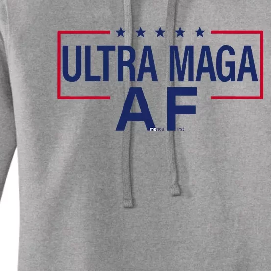 Ultra Maga A.F. America First Maga King Trump Ultramaga Af Women's Pullover Hoodie