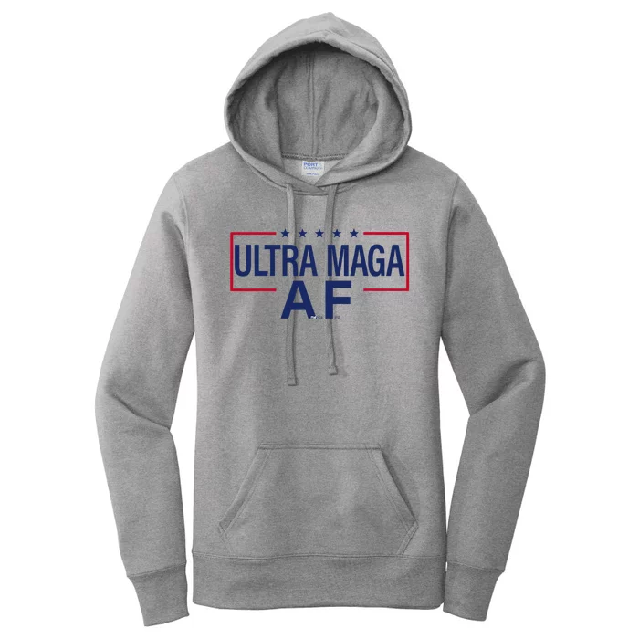 Ultra Maga A.F. America First Maga King Trump Ultramaga Af Women's Pullover Hoodie