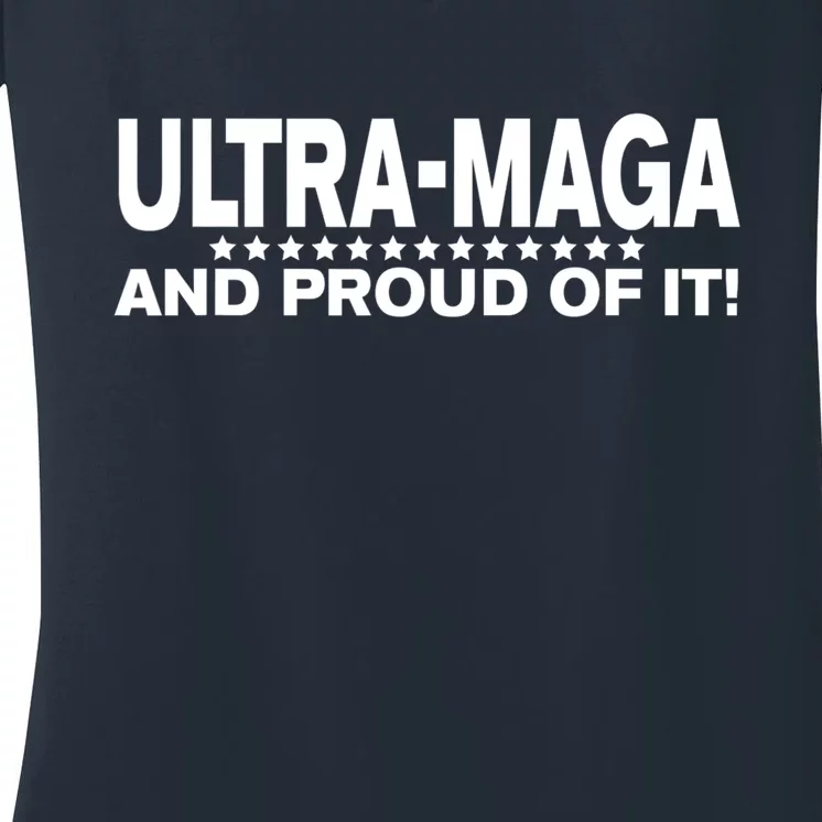 Ultra MAGA And Proud Of It Anti Biden Women's V-Neck T-Shirt