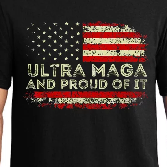 Ultra Mega And Proud Of It America Flag Design Pajama Set