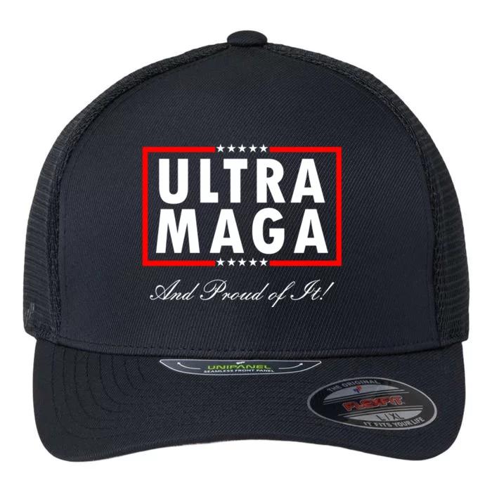 Ultra MAGA And Proud Of It Trump 2024 Anti Biden Flexfit Unipanel Trucker Cap