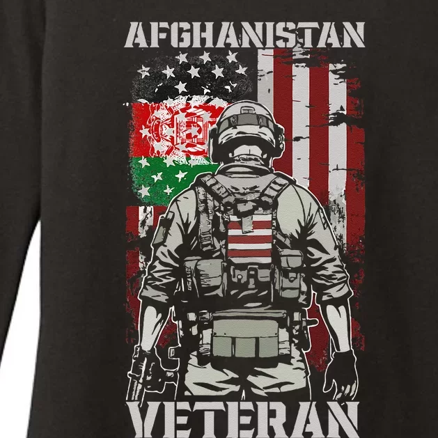 U.S. Military Afghanistan War Veteran Afghanistan Veteran Womens CVC Long Sleeve Shirt