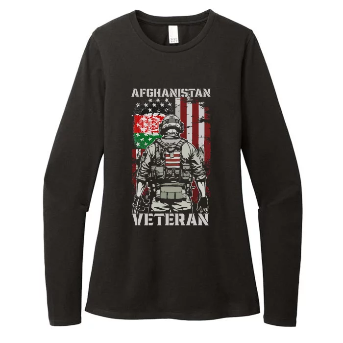 U.S. Military Afghanistan War Veteran Afghanistan Veteran Womens CVC Long Sleeve Shirt