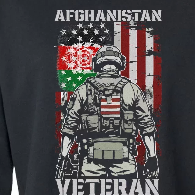 U.S. Military Afghanistan War Veteran Afghanistan Veteran Cropped Pullover Crew