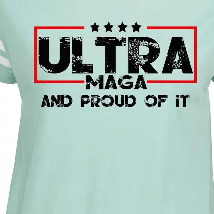 Ultra Maga And Proud Of It Anti Biden Enza Ladies Jersey Football T-Shirt