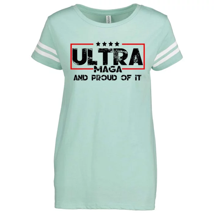 Ultra Maga And Proud Of It Anti Biden Enza Ladies Jersey Football T-Shirt