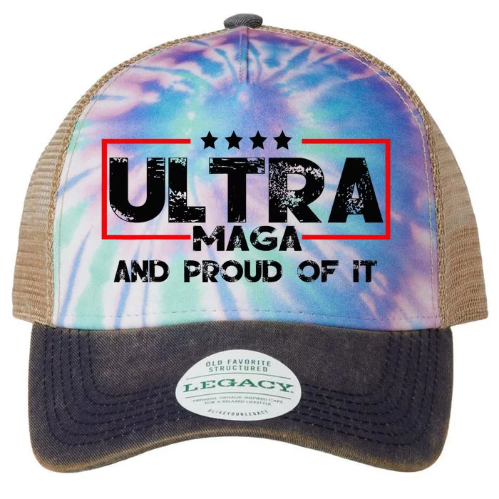 Ultra Maga And Proud Of It Anti Biden Legacy Tie Dye Trucker Hat