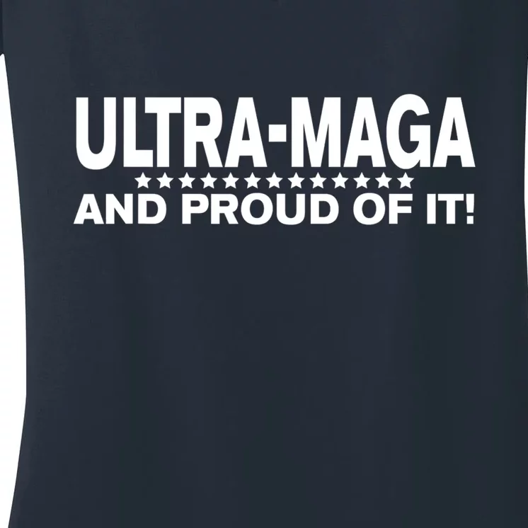 Ultra MAGA And Proud Of It Anti Biden Women's V-Neck T-Shirt